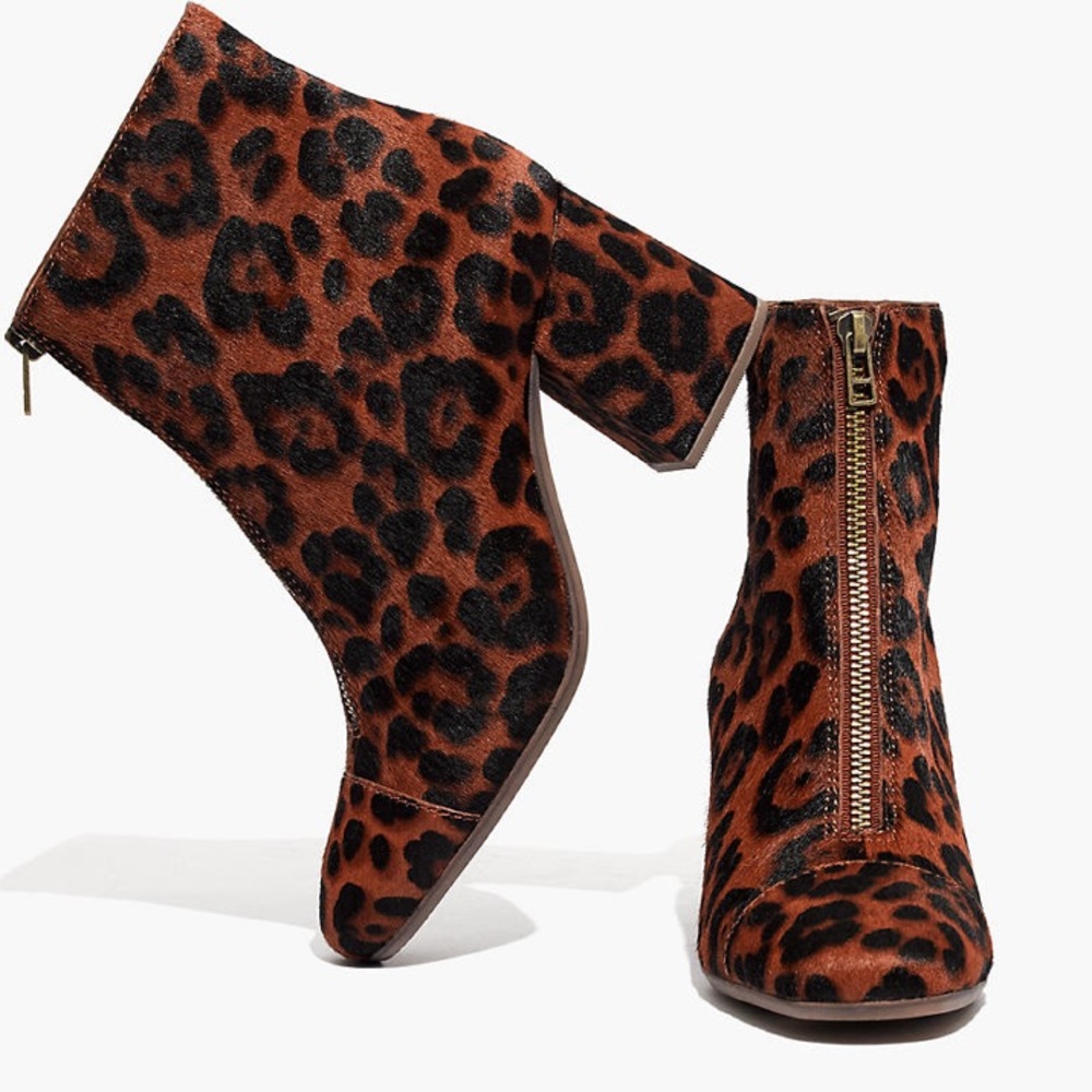 Madewell Zip Front Boot in Calf Hair